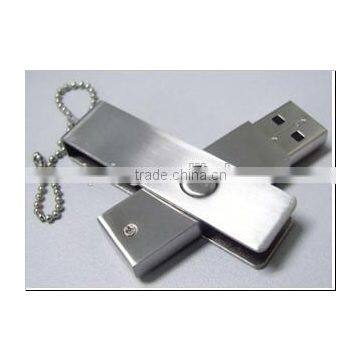 stainless steel swivel USB stick, rotary USB memory