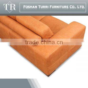 Modern Luxury Full Grain Leather Living Room Sofa Set photo-6