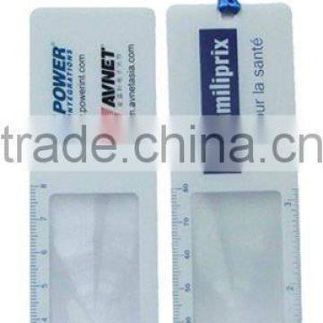 plastic Magnifier rule with customer logo for promotional