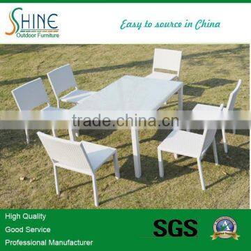 glass dining table 6 chairs set (DA1089)