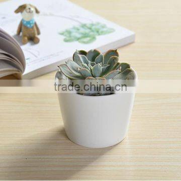 Indoor mini ceramic decor white plant pot