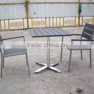 Bistro 3PC set, aluminum polywood table and chair