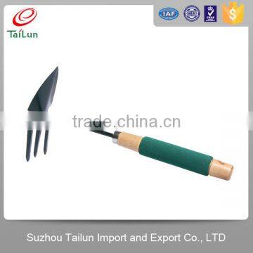 Mini Wooden Sponge Handle Iron Garden fork pickaxe