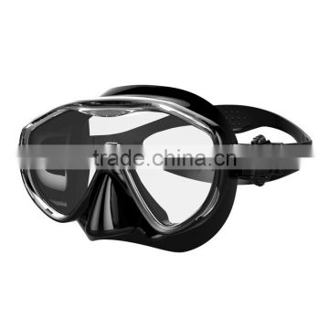 China Diving Mask Black Free Diving Mask One Lens Face Mask Scuba Diving Equipment