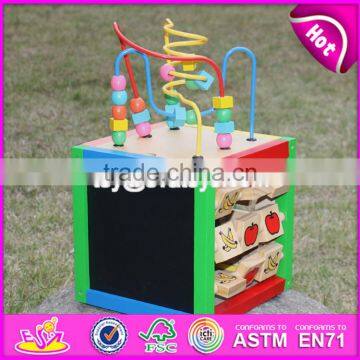 Multi-function 5 in 1 Wooden Toy Activity Cube for Toddlers W11B136-S photo-4