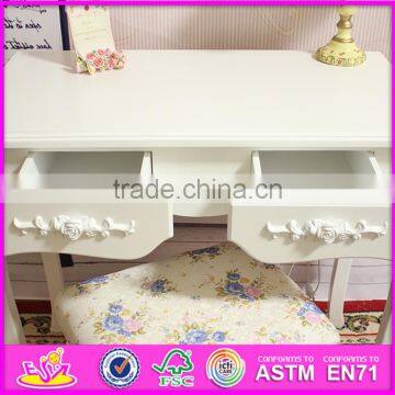 2016 Best Sale Luxurious Bedroom Table and Chair Wooden Vanity Furniture W08G191 photo-4