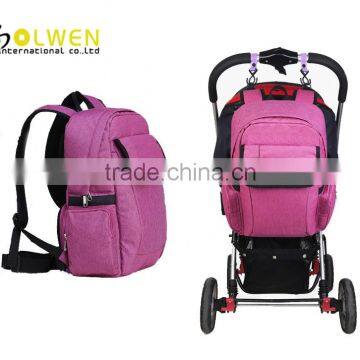 Deluxe fashion multi-functional diaper bag for stroller