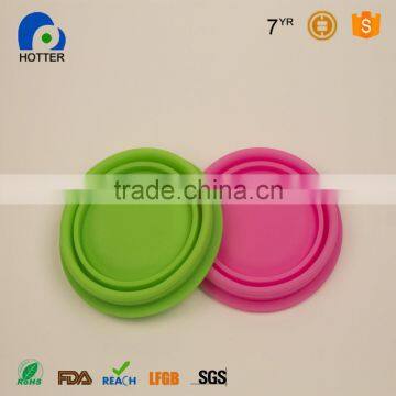 Food Grade BPA Free Flexible Travelling Colorful Washable Collapsible Silicone Bowl Set photo-3