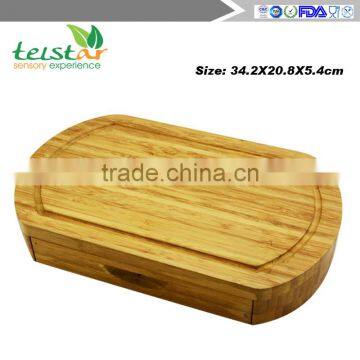 New Design Bamboo Cheese Board Set Professional Manufacturer of Bamboo&wood Items Cheese Board Set Cheese Knives W/cutting Board photo-3