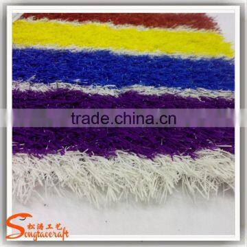 Wholesale Color Artificial Grass Landscaping Plastic Lawn Artificial Grass for Futsal Encryption Green Artificial Grass Factory photo-2