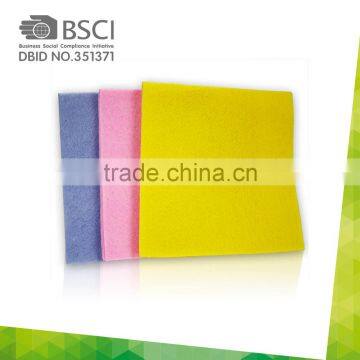 Needle punched nonwoven fabric 70%viscose, 30%polyester yellow wiping cloth