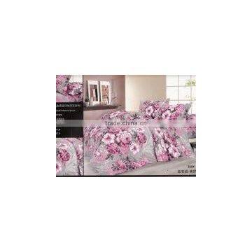 kingsize flower design photo printing diamond velvet jacquard hotel home bedding set