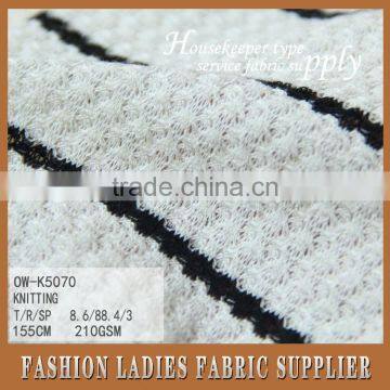 T/R /sp Knit Hacci 2016 High Fashion Fabric White and Black Knit Hatchi photo-3