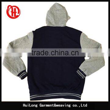 Button Closed Strip Hoody Jacket Mens Polyester Jacket photo-2