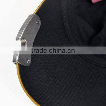 Custom Suede Bottle Opener Baseball Cap Leather Bill Baseball Cap photo-3