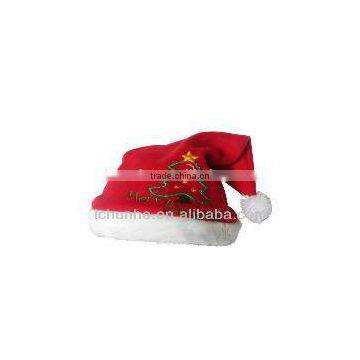 Red Colorchristmas Hat With White Ball for Adults and Kids photo-2