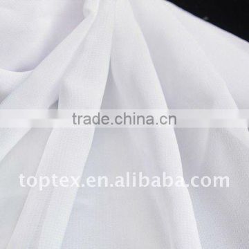 100% polyester white chiffon fabric