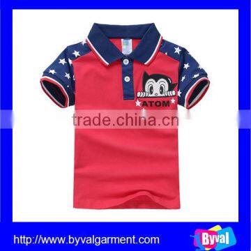 100% Cotton Short Sleeve T-shirt Child Clothes Breathable Kids Polo T Shirt photo-3