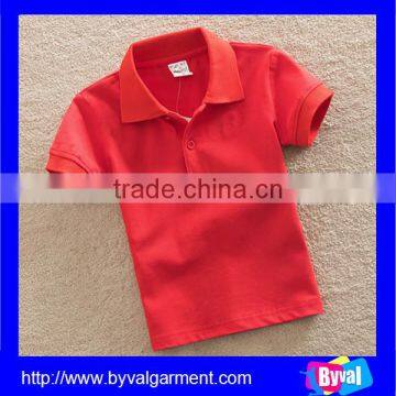 OEM service custom child's polo shirt 100%cotton breathable child's polo shirt