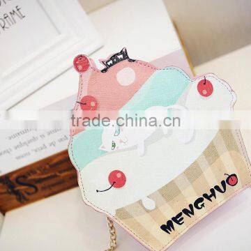 Bright Shining&healthy pu Material Kids Purse With Zipper Ice Cream Shape Girl photo-6