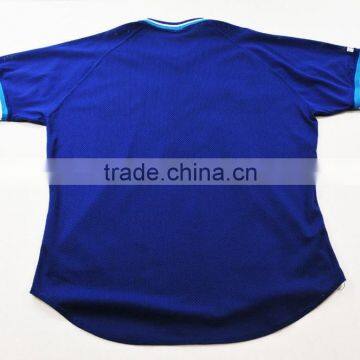 Custom Made Dry Fit Men's Polyester Vintage MLB Baseball Jersey Tee ,OEM Design V Ribbed Neckline Striped Baseball Tee photo-2