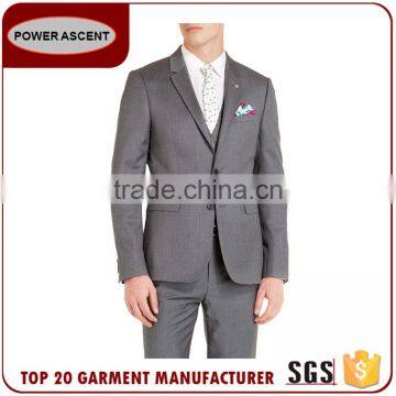 Fashion 2 Button Polyester Viscose Men'S Suit For Wedding photo-4