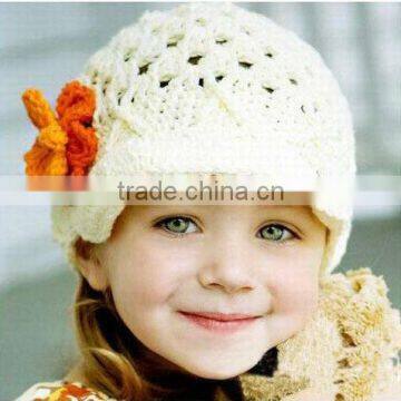 Hot Selling Kids Girls Baby Handmade Hat Crochet Knitting Beret Hats Caps Winter Hat For Baby