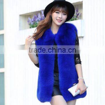 CN-R-34 Real Whole Skin Fox Fur Sleeveless Coat Genuine Fur Leather Waistcoat photo-5