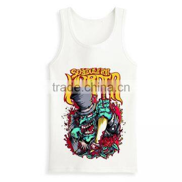 OEM ODM Fancy Design Bodybuilding Slim Fit Cotton Wholesale Gym Tank Top Men photo-4