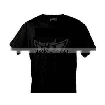 High quality blank EL flashing t shirt with your own logo