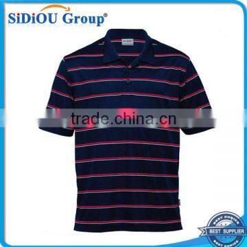 2013 Men Jacquard Yarn Dyed Stripe Polo Shirts