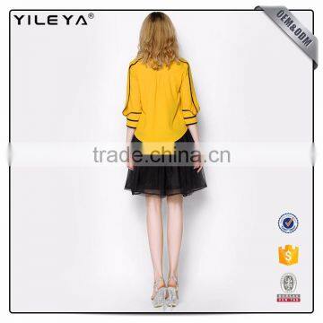 Latest Fashion Blouse Design,sexy Lady Chiffon Blouse & Top Design,long Sleeve Blouse for Ladies photo-5