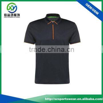OEM Custom Service Color Combination Zipper Collar Design Polo Shirts,dry Fit Polos for Men photo-1