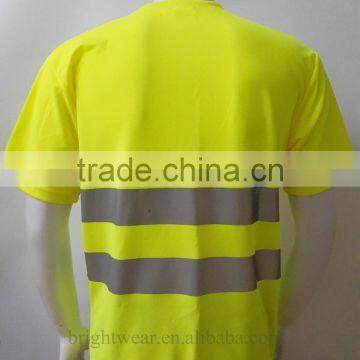100% Polyester Birdeye hi Vis Safety T-shirt With Short Sleeve photo-2