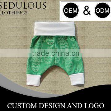 Baby leggings with attractive and contrast waist band and leg cuff