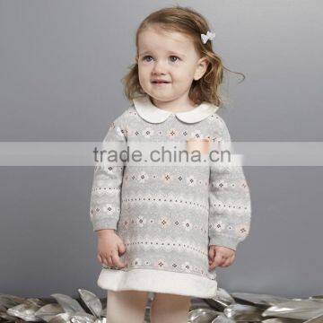 China Factory Wholesale Knitted Crocheted Pattern New Born Baby Sweater for Girls photo-3