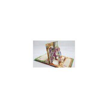 Christmas Greeting Card Pop Up Book Printing Service With DVD / CD / VCD