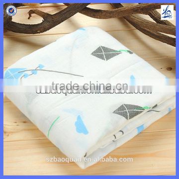 Best selling 100% cotton muslin swaddle baby blanket