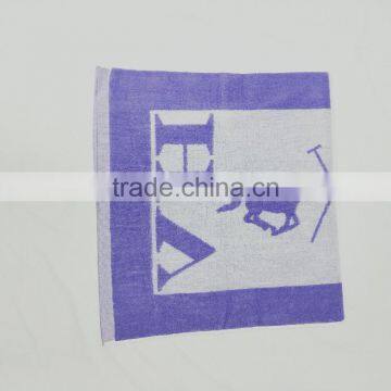 jacquard logo terry towel blue