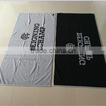 Shandong factory good quality BSCI certificate custom 100% cotton jacquard woven beach towel