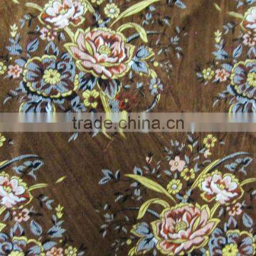 100% polyester printed velvet fabric big flower print velvet