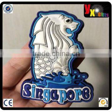 TOURIST SOUVENIR Rubber FRIDGE MAGNET ----- Singapore Merlion