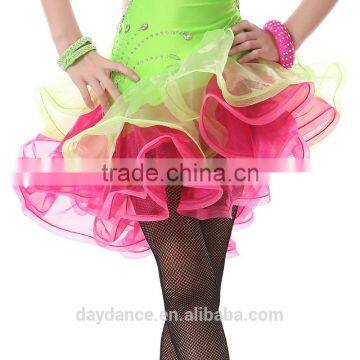 Girl Sexy Open Back Sequin Latin Dance Dress Child Kid Rhinstone Tango Salsa Ballroom Performance Dresses photo-4