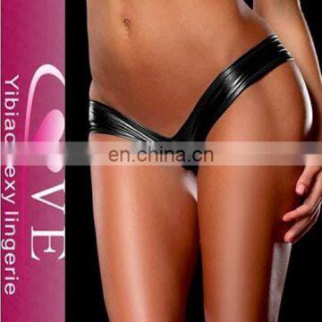 OEM/In-stock New Arrival Sexy Ladies Ideal Briefs Sheer Underwear Glossy V Metallic Panty