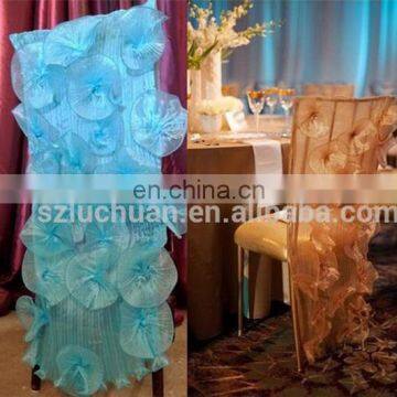 Fancy Organza Make Banquet Chair Cover for Wedding Cheap