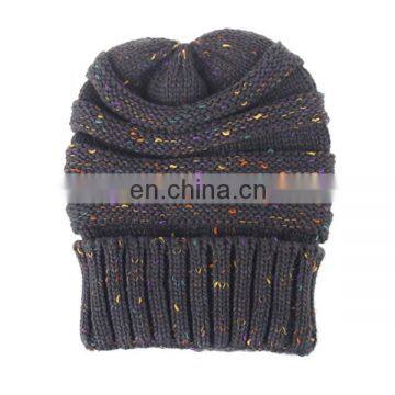 Autumn and Winter Hat Ms. Miscellaneous Color Knitted Wool Hat Outdoor Warm Hat Cap photo-4