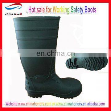 Matt style pvc safety boot/groundwork safety boots