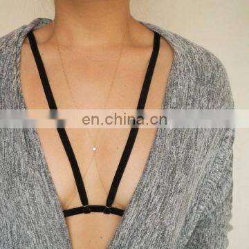 Europe fashion sexy elastic Spandex body chain bra body chain necklace