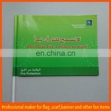 hot selling firberglass custom polyester hand held flag