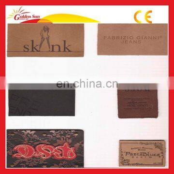 High Quality Black Leather Label